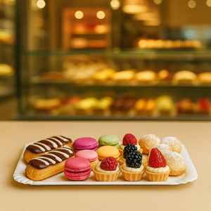 Plateaux en carton polyéthylène jetables élégants taille 5 (29.5x20.5 cm) pour gâteaux pâtisseries rustiques-pour plats à emporter ou fêtes - Product Image 3