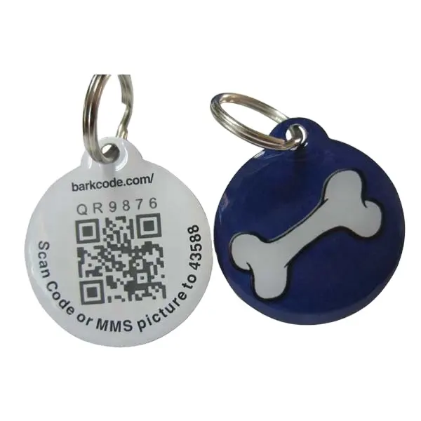 Gepersonaliseerde Rfid Pet Dog Tag Metalen Qr Code Huisdier Tag Offsetdruk Huisdier Id Tag Voor Honden En Katten