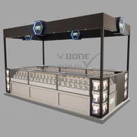 LED beleuchtete 4-gehärtete Glas uhr Vitrine Glas vitrine