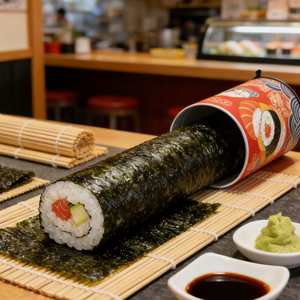 Tube en carton cylindrique pour sushi avec logo personnalisé 3.0, emballage alimentaire de qualité supérieure avec boîte à sauce en papier - Product Image 3