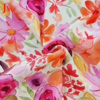Tissu imprimé en chiffon de soie léger 100% viscose, matériau numérique pour vêtements féminins