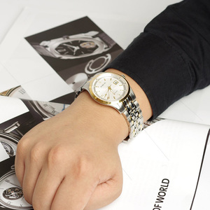 Relógio Mecânico de Luxo com Função de Calendário, Resistência à Água e Pulseira de Aço Inoxidável para Negócios Sofisticados - Product Image 2