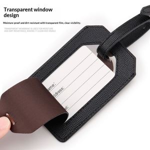 High-end Business Gifts Leather Luggage Tag <b>Suitcase</b> Name Tag Travel Bag Check-In Tag High-end Business Gifts - Product Image 2