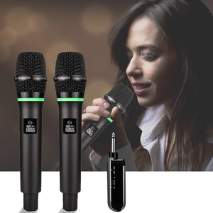 Fifine — microphone karaoké sans fil avec lumière, performance uhf, pour chant, nouvel arrivage - Product Image 4