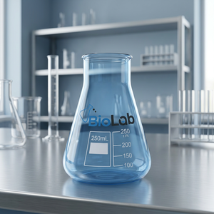Frasco Erlenmeyer de Vidrio Azul, Vaso de Laboratorio Graduado, Botella para Reactivos de 250 mL, Recipiente para Mezclar Productos Químicos - Product Image 3