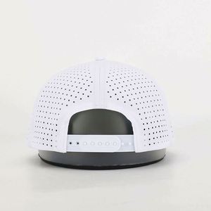 Gorra Snapback Unisex Personalizada de 6 Paneles, 100% Poliéster, Visera Plana, Impermeable, Estilo Hip Hop con Orificios Láser para la Playa - Product Image 5