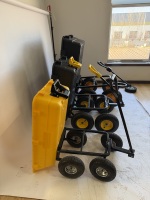 Chariot de manutention pliable à quatre roues WEIHAO, haute capacité de charge, 80L, 250KG, cadre métallique industriel, outils de shopping OEM