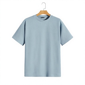 Accessoires pour hommes, t-shirt bleu clair, 100% coton, t-shirts de qualité supérieure, impression de logo personnalisé, t-shirt écologique, prix en gros - Product Image 1