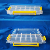 Boîte de rangement multi-compartiments en plastique transparent de 10 pouces GD3101, boîte d'organisation pour vis et pièces de quincaillerie, vente en gros OEM ODM
