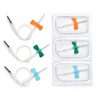 Aiguille de prélèvement sanguin Sol-KL en gros 21G 23G 25G, aiguille de prélèvement sanguin OEM à verrouillage de sécurité, type ailes de papillon