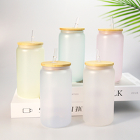 EN STOCK personnalisé 20 oz verre givré 20 oz logo sublimation vierge impression personnalisée logo verre peut tasses