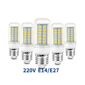 E14 E27 LED 옥수수 전구 72 69 56 48 36 24 LEDs 옥수수 전구 LED lampada 220V 옥수수 전구