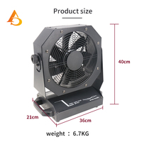 Ventilador Profesional DMX512 para Escenarios con Control Remoto, Viento Fuerte, Ángulo Ajustable, Soplador de Humo para Bodas, Fiestas, DJ, Efectos de Escenario