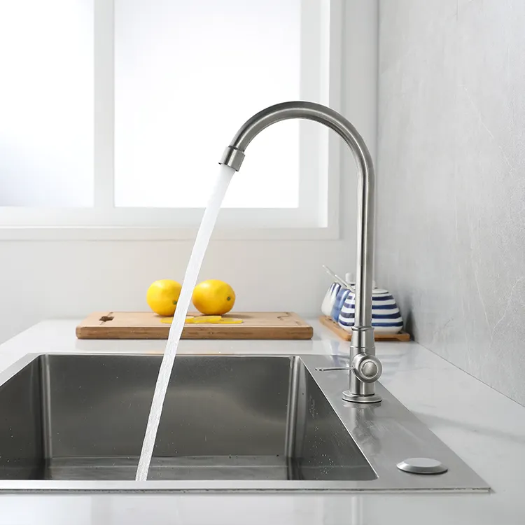 Wholesale Cheap Embedded Cold Water Kitchen 304 Faucet High Quality Water Tap Brass