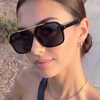 Lunettes de soleil unisexes rétro carrées DL UV400 légères et tendance