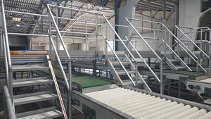 Escaleras de seguridad de plataforma de transferencia de alimentos móvil plegable de aluminio con pasamanos - Product Image 4