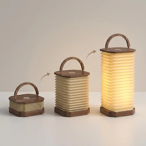Novedad Lámparas <span class=keywords><strong>para</strong></span> Acampar al Aire Libre Estilo Hogareño Recargables LED con Teclas Táctiles Lámpara de Órgano Vertical Portátil Plegable de Papel con <span class=keywords><strong>Luz</strong></span> Cálida - Product Image 3