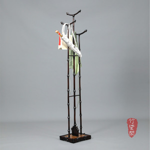 Bamboo <b>Clothes</b> <b>Rack</b> U Shape Lacquered Bamboo Standing Coat Stand Entryway Storage Tea Space - Product Image 3