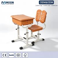 Ensemble chaise et bureau d'école moderne avec structure métallique, dossier ventilé en plastique et tiroir de rangement – Bureau individuel pour salle de classe et étude