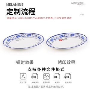 A5 <b>melamine</b> blue and white porcelain imitation <b>plate</b>, oval fish <b>plate</b>, cold dish <b>plate</b>, plastic dish, hotel/restaurant stir-fry - Product Image 5