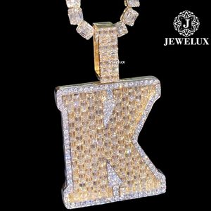 Jewelux Nouveauté Pendentif Hip Hop Personnalisé Premium Plaqué Or Argent 925 Certifié IGI Bijou Tendance Meilleur Prix - Product Image 4