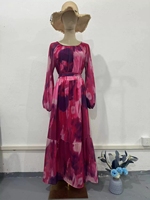 2025 Eid en mousseline de soie robe de soirée musulmane femmes Ramadan imprimé Abaya longue Boho Robe maroc Vestidos Largos dubaï Robe grande taille