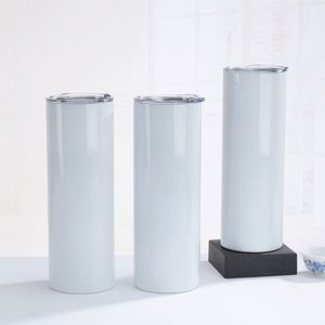 Vaso de Acero Inoxidable de 20 oz con Aislamiento al Vacío, Revestimiento para Sublimación, Pared Recta, Cilíndrico, con Pajita, para Uso en Automóvil - Product Image 2
