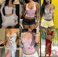 Liquidación 2025 Ropa de Mujer Vestidos Casuales Camisetas Tops Shorts Paquete Mixto Entrega Aleatoria Ropa en Stock Ropa Barata