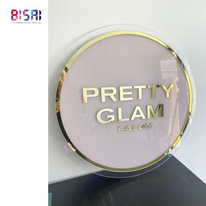 Plaques 3d Lettres Salon de beauté personnalisé Acrylique Signe Mur Porte-panneau Pour Logo d’entreprise - Product Image 3