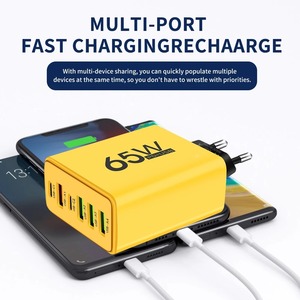 Chargeur USB C 65W, adaptateur mural à charge rapide 6 ports pour smartphone - Product Image 4