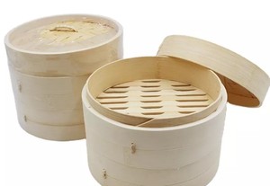 Axa Profesyonel Bambu Çevre Dostu Mutfak Buharlı Pişirme Seti Özel Logo ile Doğal Renk 10 İnç Boyutunda Stokta - Product Image 6