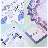 Cartes à jouer personnalisées en PVC 57x87mm, plastique givré, imperméables, coins arrondis, pour jeux de cartes