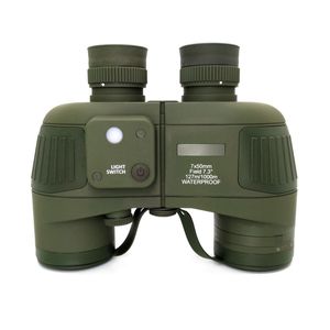 Binoculares con Telémetro SECOZOOM 7x50 y 10x50, Impermeables, Flotantes, con Cristales Ópticos Bak4, para Observación de Aves y Viajes - Product Image 2