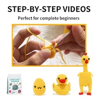 Bohe kit renda hewan ayam Scream, Diy untuk pemula dengan video pengajaran untuk hadiah