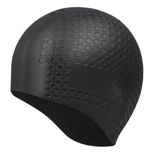 Bubble Swim Cap Silicone Long Hair Non Slip Texture Unisex Adult Swimming Cap - Product Image 1