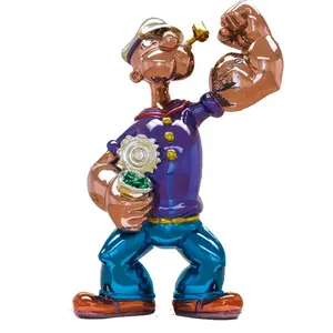 Eco Resin Popeye Sculpture Outdoor Indoor Cast Bronze Sailor Statue Metal Crafts