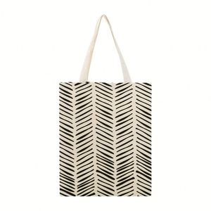 Bolsa de Mano Grande Impermeable de Lona Ligera para Mujer, Diseño Espacioso, Cierre de Hombro, Asa de Cinta, Bolsa de Lona - Product Image 1