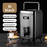 6L 8L 10L 12L 304 Stainless Steel Kotak Persegi Kapasitas Besar Termos Susu Teh Penghangat Dispenser Kopi Jus Terisolasi.