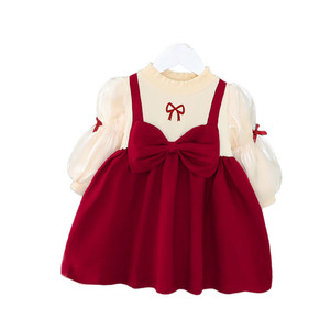 Nuovo Vestito alla Moda per Bambina Stile Principessa, Abito Monocolore con Spalline, per Bambine 2-4 Anni, <span class=keywords><strong>Abbigliamento</strong></span> per Bambini all'Ingrosso - Product Image 1
