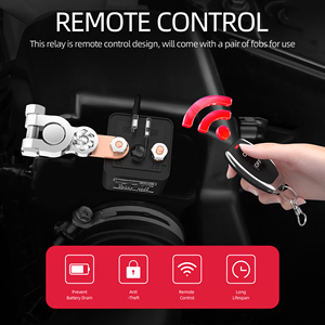 Remote Battery Disconnect Switch 12V Wireless Relay 200A Control Remote Switch Wireless With 2 Remote Relay Fob For Truck Boat