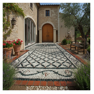 Mosaico de piedra Guijarro Mosaico Piedra Mosaico Arte | Instalación gratuita en países europeos - Product Image 3