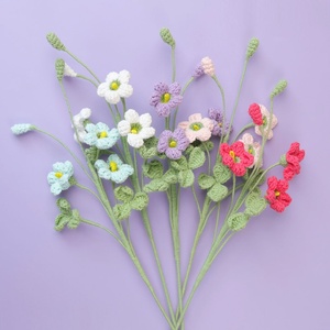 ช่อดอกออกซาลิสสามหัวถักโครเชต์สำเร็จรูป งานแฮนด์เมด ดอกไม้ประดิษฐ์ - Product Image 2