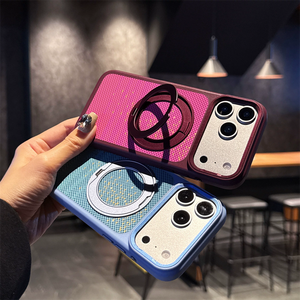 เคสกันกระแทกแบบไฮบริดสำหรับ iPhone 17 Pro พร้อมขาตั้งวงแหวน, เคสโทรศัพท์แม่เหล็กคาร์บอนไฟเบอร์สำหรับ iPhone 17/18 Pro Max - Product Image 1