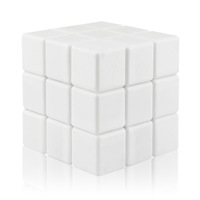 Beckon Grosir Kubus Puzzle Plastik Ramah Lingkungan 3.5/5.7cm Putih Polos Kustom Hadiah Selamat Datang untuk Pameran Dagang