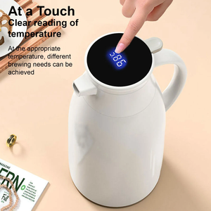 Bouteille isotherme 1L avec revêtement en verre, grande capacité, pour cuisine, bouilloire thermique domestique, affichage numérique, café - Product Image 6