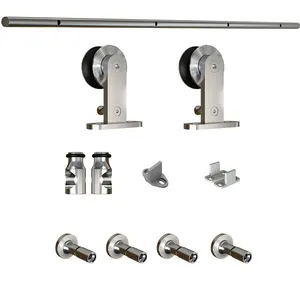 Stainless Steel Sliding Barn Door Track And Roller For Hampton Inn Hotel