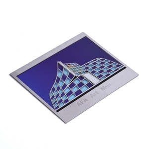 Manufacturers Design Building Design Blue Color Debossed Logo Metal <b>Bookmark</b> - Product Image 3