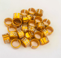 Bague de patte en métal pour oiseaux, canaris, perruches, perroquets, pinsons, 3 mm