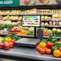 Balance de comptoir OEM personnalisable pour supermarché, balance d'étiquetage pour légumes et fruits, modèle S11, compatible Windows/Android, garantie 1 an