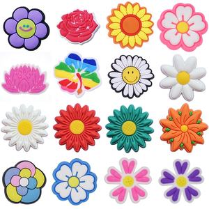 2025 nouvelle marque GHUA conçue en PVC souple Style végétal breloques de chaussures 2.5-3.5cm accessoires de Type sabot en gros - Product Image 1